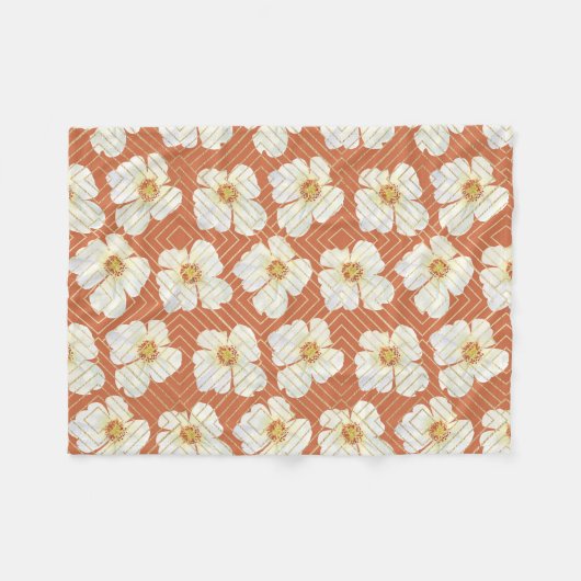 Oranje kip fleece deken (Voorkant (Horizontaal))