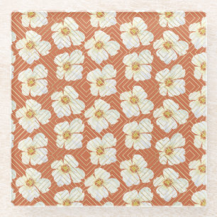 Oranje kip glazen onderzetter