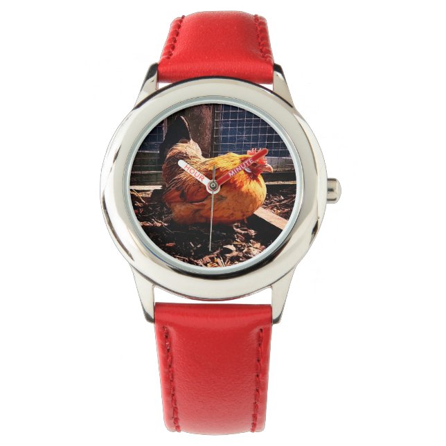 Oranje kip horloge (Voorkant)