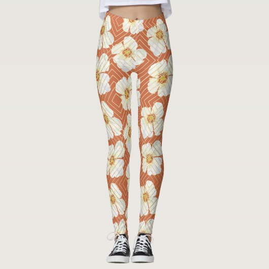 Oranje kip leggings (Voorkant)