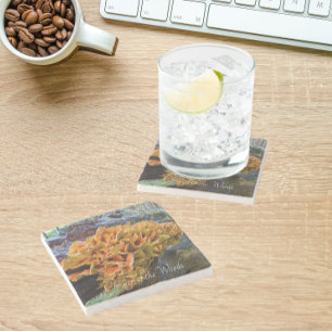 Oranje Kip van de Bossen Paddestoel Stenen Onderzetter