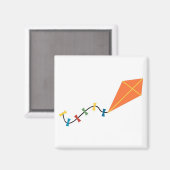 Oranje Kite Magneet (Voorkant / Achterkant)