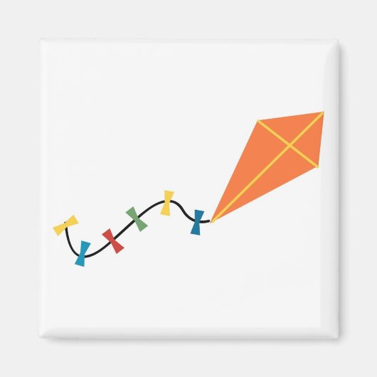 Oranje Kite Magneet (Voorkant)