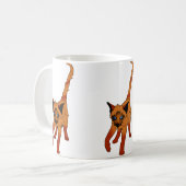 Oranje Kitten Koffiemok (Voorkant links)