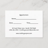 Oranje Kitten Pet Care Afspraak Visitekaartje (Achterkant)