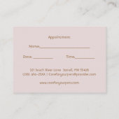 Oranje Kitten Pet Care Afspraak Visitekaartje (Achterkant)