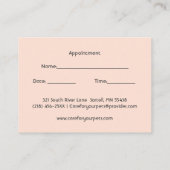 Oranje Kitten Pet Care Afspraak Visitekaartje (Achterkant)