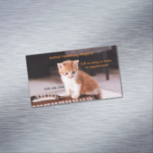Oranje Kitten Pet Care Services Afspraak Magnetisch Visitekaartje