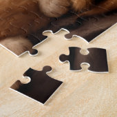 oranje kittens slapen op een stapel legpuzzel (Zijkant)