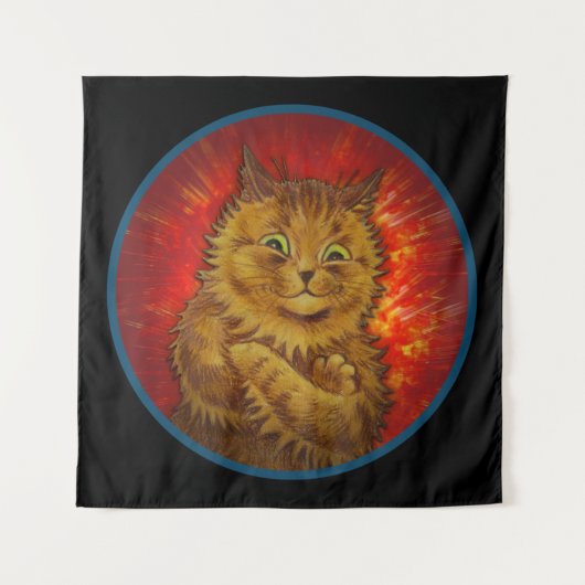 ORANJE KITTY CAT BUDDY WANDKLEED (Voorkant)