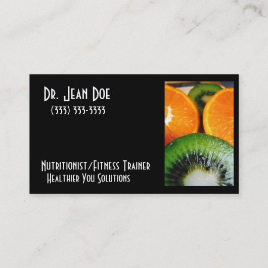 Oranje_kiwi2 Visitekaartje (Voorkant)