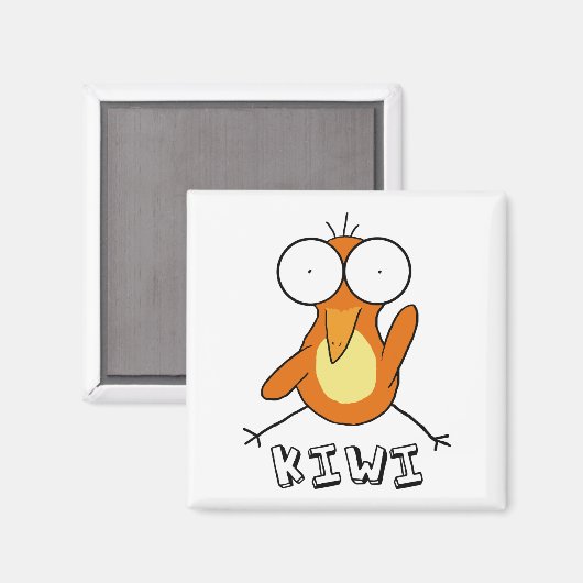 Oranje Kiwi magneet (Voorkant / Achterkant)