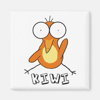 Oranje Kiwi magneet