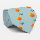 oranje klaproos stropdas (Opgerold)