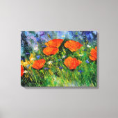 Oranje klaprozen 79 canvas afdruk (Voorkant)