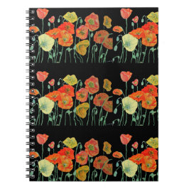 Oranje Klaprozen Bloemen Notebook Notitieboek