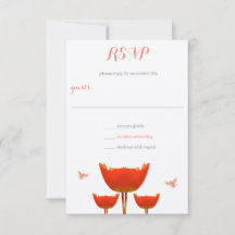 Oranje Klaprozen & Hommels Trouw RSVP