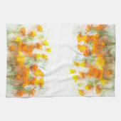 Oranje klaprozen impressionistische kunst keukenha theedoek (Horizontaal)