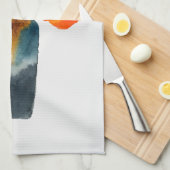 Oranje klaprozen waterverf theedoek (Quarter Fold)