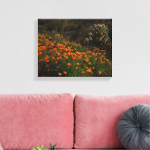 Oranje klaprozen woestijnbloemen cholla cactus canvas afdruk (Insitu (Woonkamer))