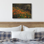 Oranje klaprozen woestijnbloemen cholla cactus canvas afdruk (Insitu (Slaapkamer))