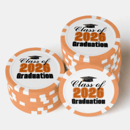 Oranje klas van 2026 diploma-uitreikingsfeest poker chips