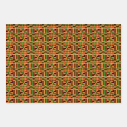 Oranje Klassieke set 3 Inpakpapier Vel (Voorkant 2)