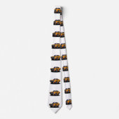 Oranje klassieke spierwagen - Kies achterkleur Stropdas (Voorkant)