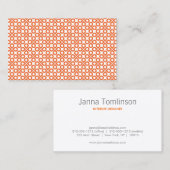ORANJE KLAVERPATROON VISITEKAARTJE (Voorkant / Achterkant)
