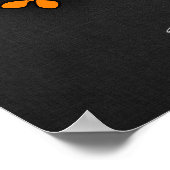 Oranje klein vliegtuig poster (Hoek)