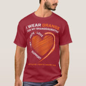 Oranje kleindochter MS Multiple Sclerosis  T-shirt (Voorkant)