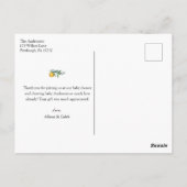 Oranje kleine cutie Baby shower dank u Briefkaart (Achterkant)