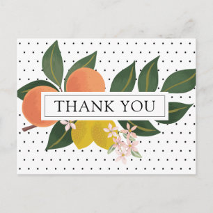 Oranje kleine cutie Baby shower dank u Briefkaart