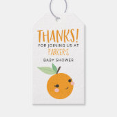 Oranje kleine Cutie Citrus Dank u wel Cadeaulabel (Voorkant)