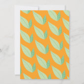 Oranje Kleine Cutie Citrus Modern Baby shower Kaart (Achterkant)