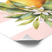 Oranje kleine cutie een 1e verjaardag welkom teken perfect poster (Hoek)