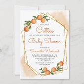 Oranje kleine cuties tweeling citrus Baby shower Kaart (Voorkant)
