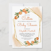 Oranje kleine cuties tweeling citrus Baby shower Kaart (Voorkant)