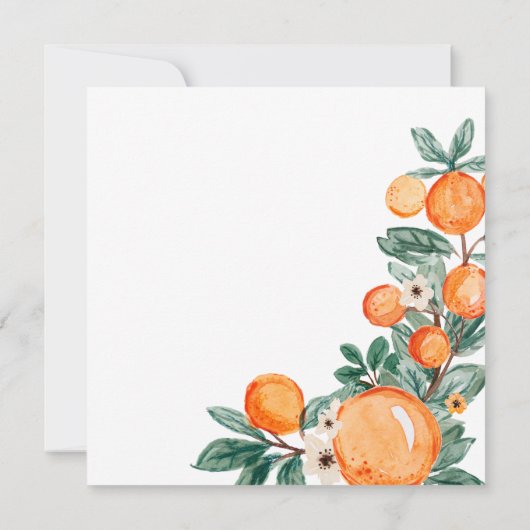 Oranje kleine das Hij of zij onthullen Kaart (Achterkant)