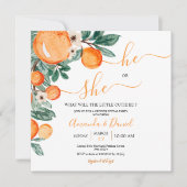 Oranje kleine das Hij of zij onthullen Kaart (Voorkant)