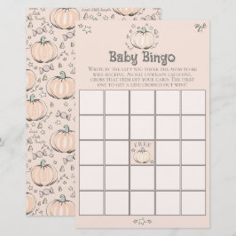 Oranje Kleine Pompoen Baby Bingo Baby shower Spel