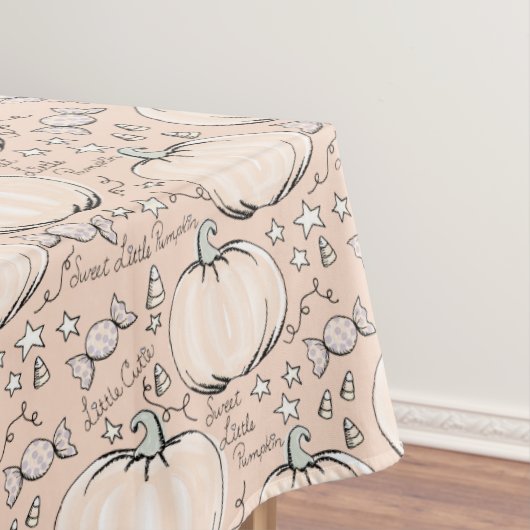 Oranje kleine pompoen Baby Halloween Tafelkleed (Voorbeeld)