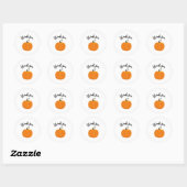 Oranje kleine pompoen Dank u Stickers (Vel)