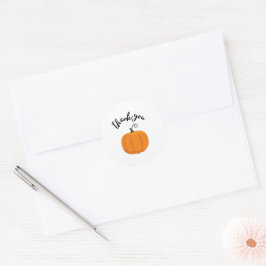 Oranje kleine pompoen Dank u Stickers