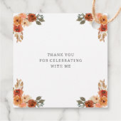 Oranje kleine pompoen geslachtsneutraal Baby showe Bedankjes Labels (Achterkant)