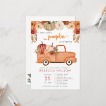 Oranje kleine pompoen geslachtsneutraal Baby showe