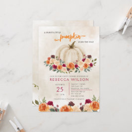 Oranje kleine pompoen geslachtsneutraal Baby showe Kaart