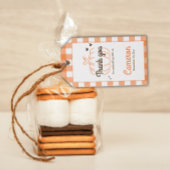 Oranje kleine pompoenneutraal Baby shower dank Cadeaulabel