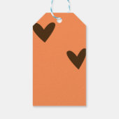 Oranje kleine pompoenneutraal Baby shower dank Cadeaulabel (Achterkant)