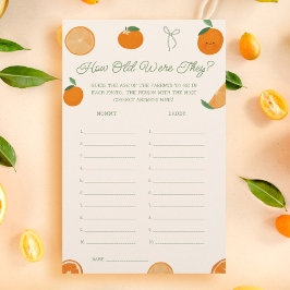 Oranje kleine schattige Baby shower raden de leeft